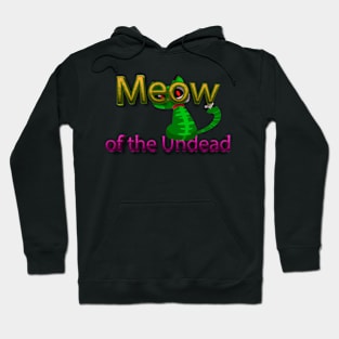 Meow Of The Undead Paws & Claws: Halloween cat Prints with Pets Hoodie